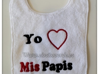 Yo I love mis papisbabero personalizado bordado bebé 2019